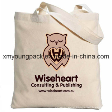 Promotional 100% Natural Cotton Long Handle Tote Calico Bag